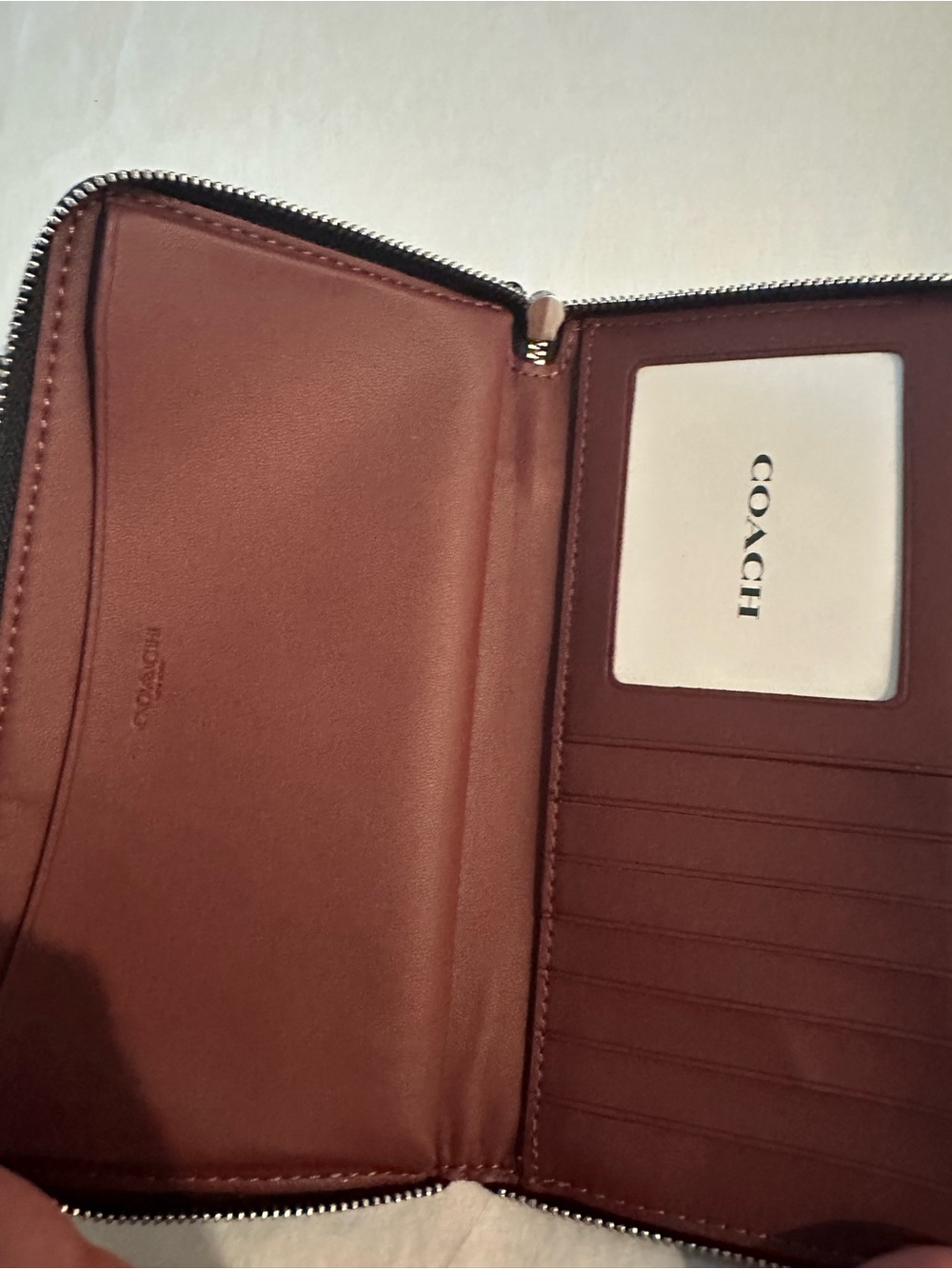 Coach Black & White Signature Wristlet Wallet - Picture 4 of 8